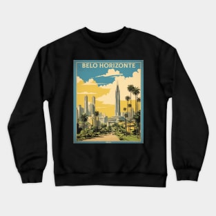 Belo Horizonte Brazil Vintage Tourism Travel Poster Crewneck Sweatshirt